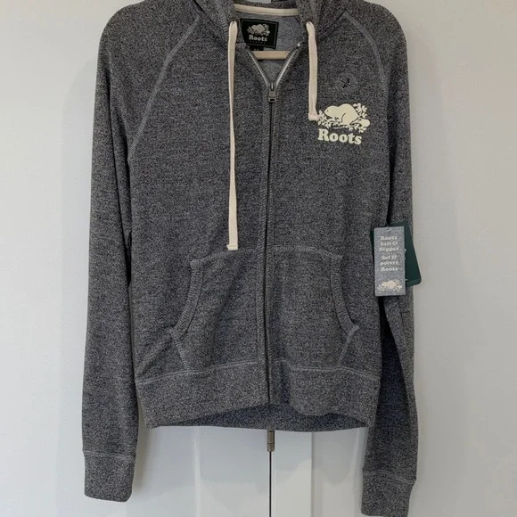 NWT Roots Salt & Pepper Full Zip Hoodie - Picture 3 of 13